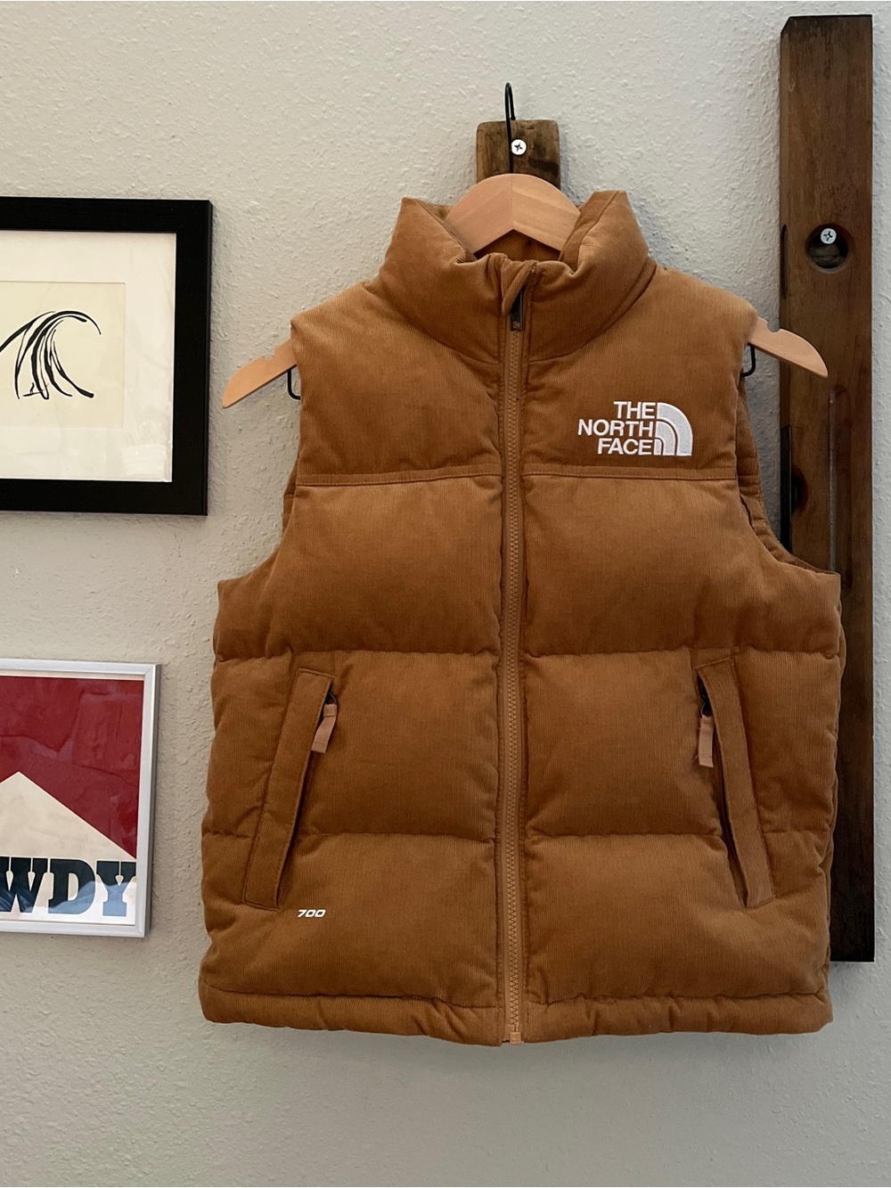 The North Face Kids Brown Corduroy 700 Puffer Vest Size Large 12